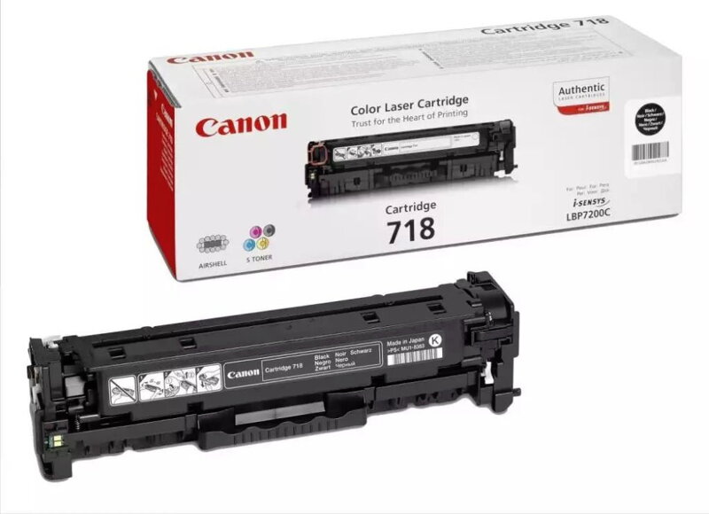 Canon toner CRG-718BK/ LBP-7200/ 7660/ 7680/ MF-80x0/ MF724/ 3500 strán/ Čierný