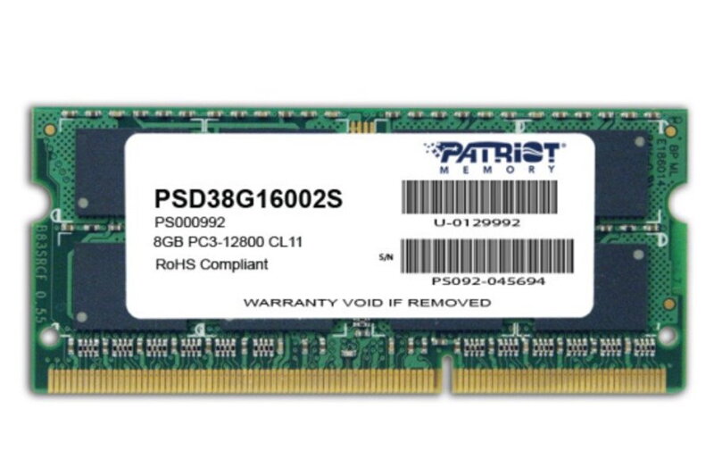 PATRIOT Signature 8GB DDR3 1600MHz / SO-DIMM / CL11 / PC3-12800