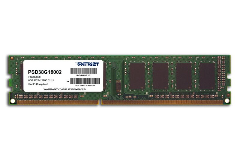 PATRIOT Signature 8GB DDR3 1600MHz / DIMM / CL11 / SL PC3-12800