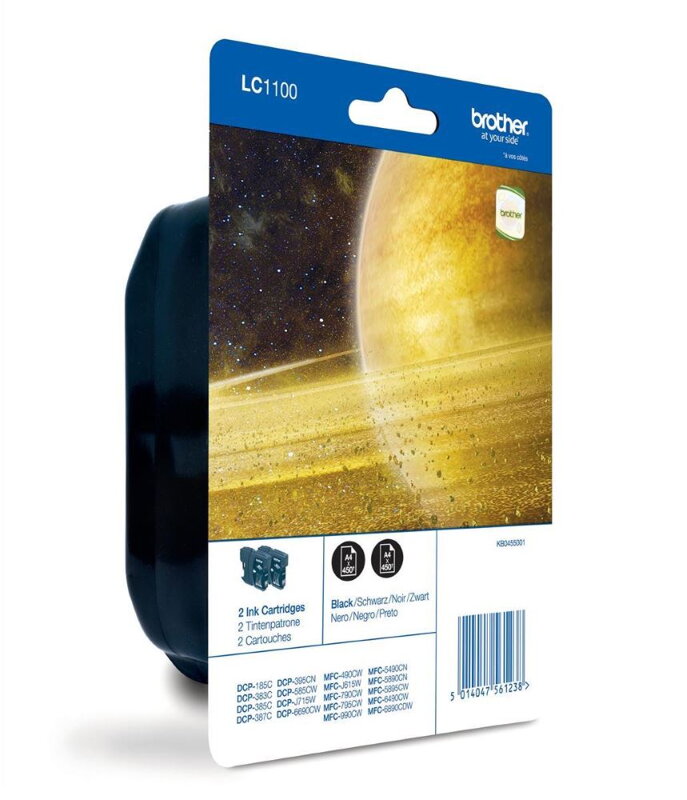 BROTHER inkoustová náplň LC-1100 BKBP2/ multipack/ 2x černá BROTHER inkoustová náplň LC-1100 BKBP2/ multipack/ 2x černá