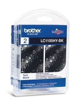 BROTHER inkoustová náplň LC-1100HY BKBP2/ multipack/ 2x černá
