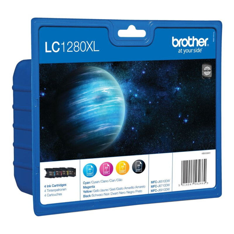 BROTHER inkoustová náplň LC-1280XLVALBP/ multipack/ Černá + tři barvy