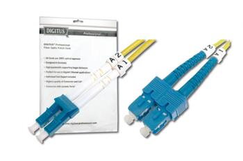 DIGITUS Fiber Optic Patch Cord LC to SC Singlemode 09/125 µ Duplex 2m