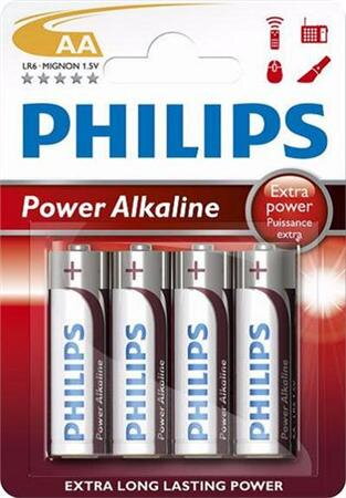 Philips baterie AA PowerLife, alkalická - 4ks Philips baterie AA PowerLife, alkalická - 4ks