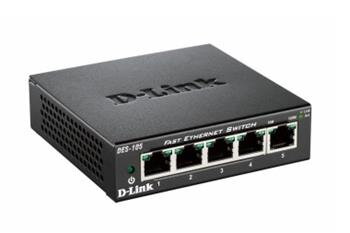 D-Link DES-105/E 5-port 10/100 Metal Housing Desktop Unmanaged Switch D-Link DES-105/E 5-port 10/100 Metal Housing Desktop Unmanaged Switch
