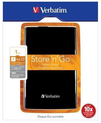 VERBATIM Store´n´ Go 2,5" 1TB USB 3.0 černý VERBATIM Store´n´ Go 2,5" 1TB USB 3.0 černý