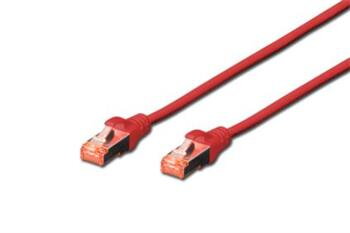 Digitus Patch Cable,S-FTP, CAT 6, AWG 27/7, LSOH, Měď, červený 5m