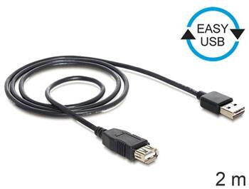 Delock kabel EASY-USB 2.0-A samec > USB 2.0-A samice,prodlužující 2 m Delock kabel EASY-USB 2.0-A samec > USB 2.0-A samice,prodlužující 2 m