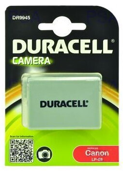 DURACELL Baterie - DR9945 pro Canon LP-E8, černá, 1020 mAh, 7.4V DURACELL Baterie - DR9945 pro Canon LP-E8, černá, 1020 mAh, 7.4V