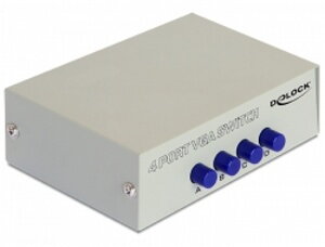 Delock VGA Switch 4-portový, manuální, obousměrný