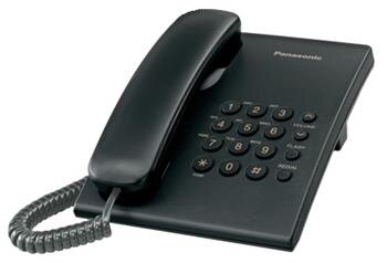Panasonic KX-TS500FXB - jednolinkový telefon, černý Panasonic KX-TS500FXB - jednolinkový telefon, černý