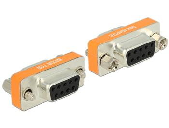 Delock adaptér Null Modem Sub-D 9 pin samice / samice Delock adaptér Null Modem Sub-D 9 pin samice / samice