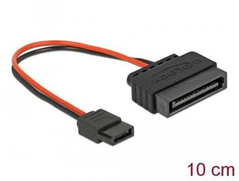 Delock Napájecí kabel SATA 15 pin samec > napájecí Slim SATA 6 pin samice 10 cm Delock Napájecí kabel SATA 15 pin samec > napájecí Slim SATA 6 pin samice 10 cm