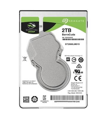 Seagate BarraCuda HDD, 2TB, 2.5", SATAIII, 128MB cache, 5.400RPM Seagate BarraCuda HDD, 2TB, 2.5", SATAIII, 128MB cache, 5.400RPM