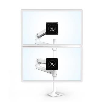 ERGOTRON LX Dual Stacking Arm, Tall Pole, stolní ramena pro 2 lcd. max. 40", flexibilní , bílé ERGOTRON LX Dual Stacking Arm, Tall Pole, stolní ramena pro 2 lcd. max. 40", flexibilní , bílé