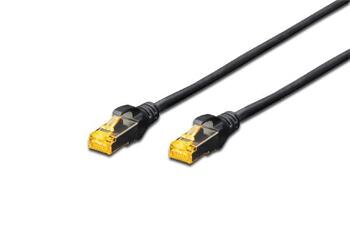 Digitus CAT 6A S-FTP patch cable, Cu, LSZH AWG 26/7, length 0.5 m, color black Digitus CAT 6A S-FTP patch cable, Cu, LSZH AWG 26/7, length 0.5 m, color black