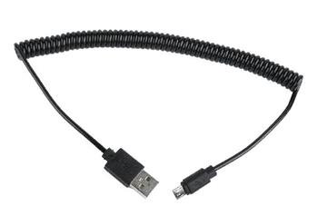 CABLEXPERT Kabel USB A Male/Micro USB Male 2.0, 1,8m, Black, kroucený CABLEXPERT Kabel USB A Male/Micro USB Male 2.0, 1,8m, Black, kroucený