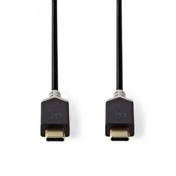 Nedis CCBW64750AT10 - Kabel USB 3.1 (Gen2) | Typ-C Zástrčka - Typ-C Zástrčka | 1 m | Antracit