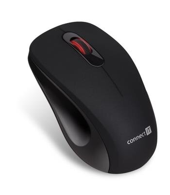 CONNECT IT "MUTE" bezdrátová optická tichá myš, USB, (+ 1x AA baterie zdarma), černá CONNECT IT "MUTE" bezdrátová optická tichá myš, USB, (+ 1x AA baterie zdarma), černá