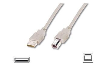 Digitus Připojovací kabel USB 2.0, typ A - B M / M, 1,0 m,šedý Digitus Připojovací kabel USB 2.0, typ A - B M / M, 1,0 m,šedý