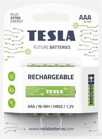 Tesla AA RECHARGEABLE+ nabíjecí Ni-MH 2450mAh, 4 ks, NewDesign Tesla AA RECHARGEABLE+ nabíjecí Ni-MH 2450mAh, 4 ks, NewDesign