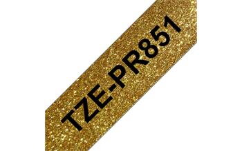 Brother - TZe-PR851 exklusivní, zlatá/černá, 24mm Brother - TZe-PR851 exklusivní, zlatá/černá, 24mm