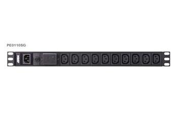 Aten PE0110S Základní 1U PDU s přepěťovou ochranou 10A vstup C14 výstup 10x C13 Aten PE0110S Základní 1U PDU s přepěťovou ochranou 10A vstup C14 výstup 10x C13