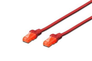 Digitus Patch Cable, CAT 6 UTP, AWG 26, měď, červený 1m Digitus Patch Cable, CAT 6 UTP, AWG 26, měď, červený 1m