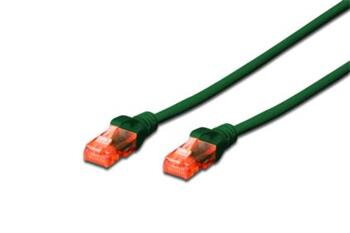 Digitus Patch Cable, CAT 6 UTP, AWG 26, měď, zelený 1m Digitus Patch Cable, CAT 6 UTP, AWG 26, měď, zelený 1m