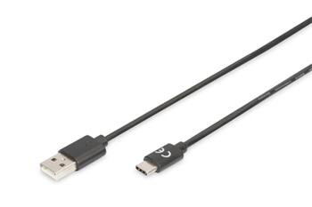 Digitus Připojovací kabel USB C na A 1,8 m, 3A, 480 MB, verze 2.0 Digitus Připojovací kabel USB C na A 1,8 m, 3A, 480 MB, verze 2.0