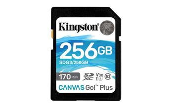 KINGSTON 256GB SDXC Canvas Go! Plus 170R/90W CL10 U3 V30 KINGSTON 256GB SDXC Canvas Go! Plus 170R/90W CL10 U3 V30