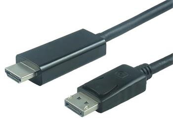 PremiumCord DisplayPort na HDMI kabel 2m M/M PremiumCord DisplayPort na HDMI kabel 2m M/M