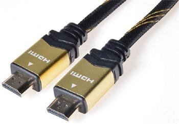 PremiumCord GOLD HDMI High Speed + Ethernet kabel, zlacené konektory, 1,5m