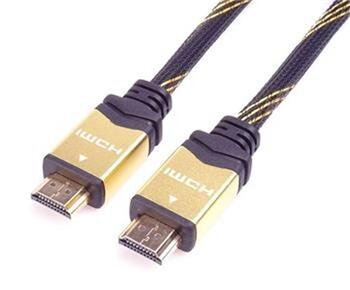 PremiumCord HDMI 2.0 High Speed + Ethernet kabel HQ, zlacené konektory, 2m PremiumCord HDMI 2.0 High Speed + Ethernet kabel HQ, zlacené konektory, 2m