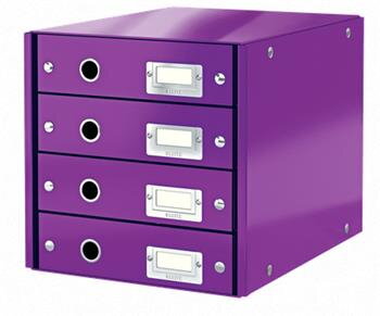 LEITZ Zásuvkový box Click&Store, 4 zásuvky, purpurová LEITZ Zásuvkový box Click&Store, 4 zásuvky, purpurová