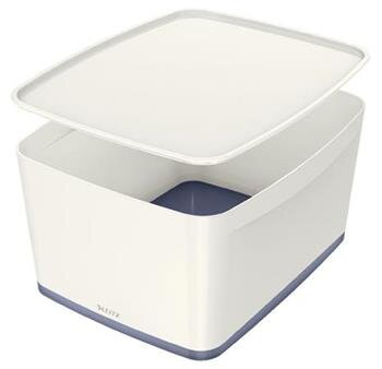 LEITZ Úložný box s víkem MyBox, velikost L, bílá/šedá LEITZ Úložný box s víkem MyBox, velikost L, bílá/šedá