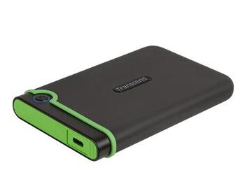 TRANSCEND 4TB StoreJet 25M3C SLIM, 2.5”, USB-C (3.1 Gen 1) Externí Anti-Shock disk, tenký profil, šedo/zelený TRANSCEND 4TB StoreJet 25M3C SLIM, 2.5”, USB-C (3.1 Gen 1) Externí Anti-Shock disk, tenký profil, šedo/zelený