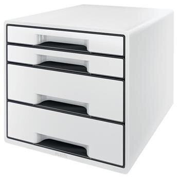 LEITZ Zásuvkový box WOW CUBE, 4 zásuvky, bílá LEITZ Zásuvkový box WOW CUBE, 4 zásuvky, bílá