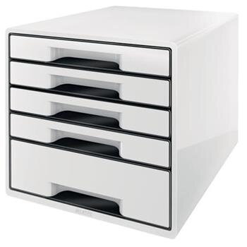 LEITZ Zásuvkový box  WOW CUBE, 5 zásuvek, bílá