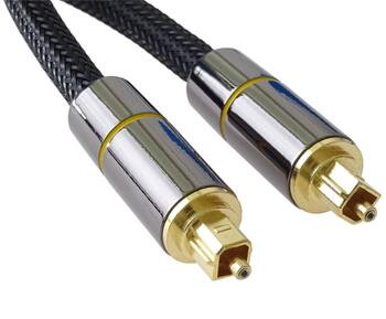 PremiumCord Optický audio kabel Toslink, OD:7mm, Gold-metal design + Nylon 2m PremiumCord Optický audio kabel Toslink, OD:7mm, Gold-metal design + Nylon 2m