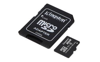 KINGSTON 8GB microSDHC Industrial C10 A1 pSLC Card + SD Adapter KINGSTON 8GB microSDHC Industrial C10 A1 pSLC Card + SD Adapter