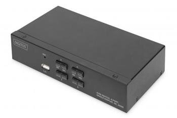 DIGITUS KVM přepínač, 4 porty, jeden displej, 4K, HDMI1 x QIG DIGITUS KVM přepínač, 4 porty, jeden displej, 4K, HDMI1 x QIG