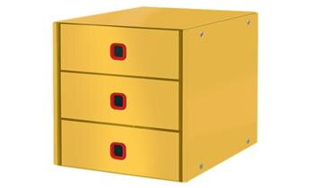 LEITZ Zásuvkový box Click&Store COSY, 3 zásuvky, teplá žlutá LEITZ Zásuvkový box Click&Store COSY, 3 zásuvky, teplá žlutá