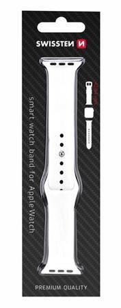SWISSTEN REMÍNEK PRO APPLE WATCH SILIKONOVÝ 42-44 mm BÍLÝ SWISSTEN REMÍNEK PRO APPLE WATCH SILIKONOVÝ 42-44 mm BÍLÝ