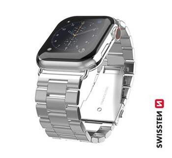 SWISSTEN REMÍNEK PRO APPLE WATCH KOVOVÝ 38-40 mm STRÍBRNÝ