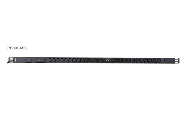 Aten PE0324S 0U Basic PDU s přepěťovou ochranou 32A přívodní kabel 1,6m IEC60309 Výstup 22x C13 2x C19