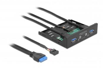 Delock 3.5” USB 3.2 Gen 1 přední panel 2 x USB Typ-A + HD-Audio Delock 3.5” USB 3.2 Gen 1 přední panel 2 x USB Typ-A + HD-Audio