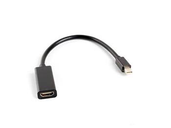 LANBERG adaptér mini DisplayPort 1.2 na HDMI, M/F, kabel 20cm, černý LANBERG adaptér mini DisplayPort 1.2 na HDMI, M/F, kabel 20cm, černý