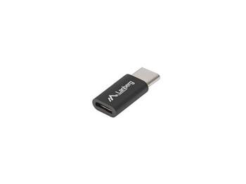 LANBERG adaptér USB-C (M) 2.0 na USB MICRO (F), černý LANBERG adaptér USB-C (M) 2.0 na USB MICRO (F), černý