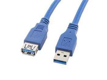 LANBERG USB-A M / F 3.0 kabel 3m, modrý